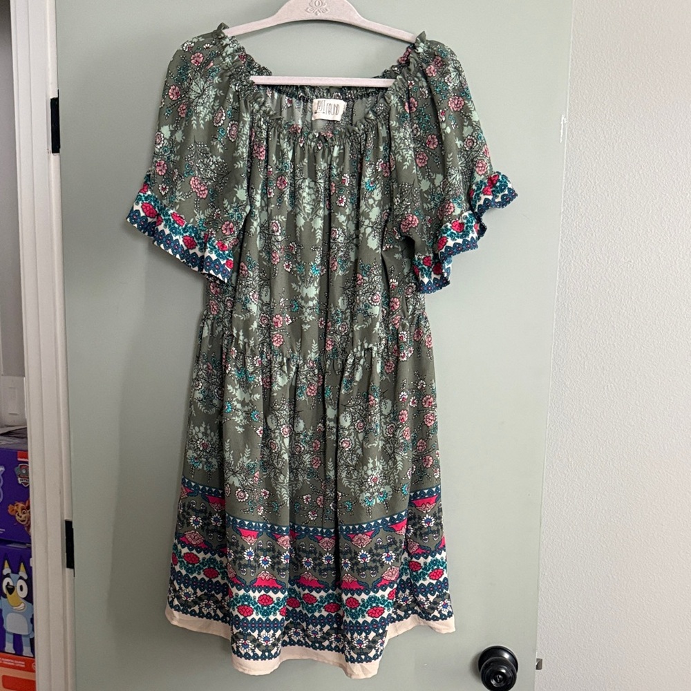 Floral Green Dress